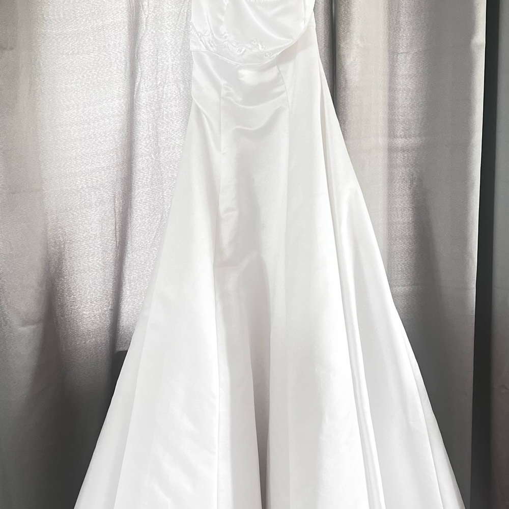 Elegant White Satin Gown